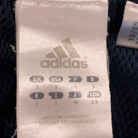 MEN'S CLASSIC ADIDAS 3 STRIPE WINDBREAKER TRACK PANTS, SIZE SMALL, NAVY/WHITE - Picture 4 of 5